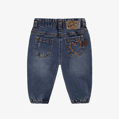 Paperbag Bow Denim Baby Pants