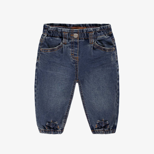 Paperbag Bow Denim Baby Pants