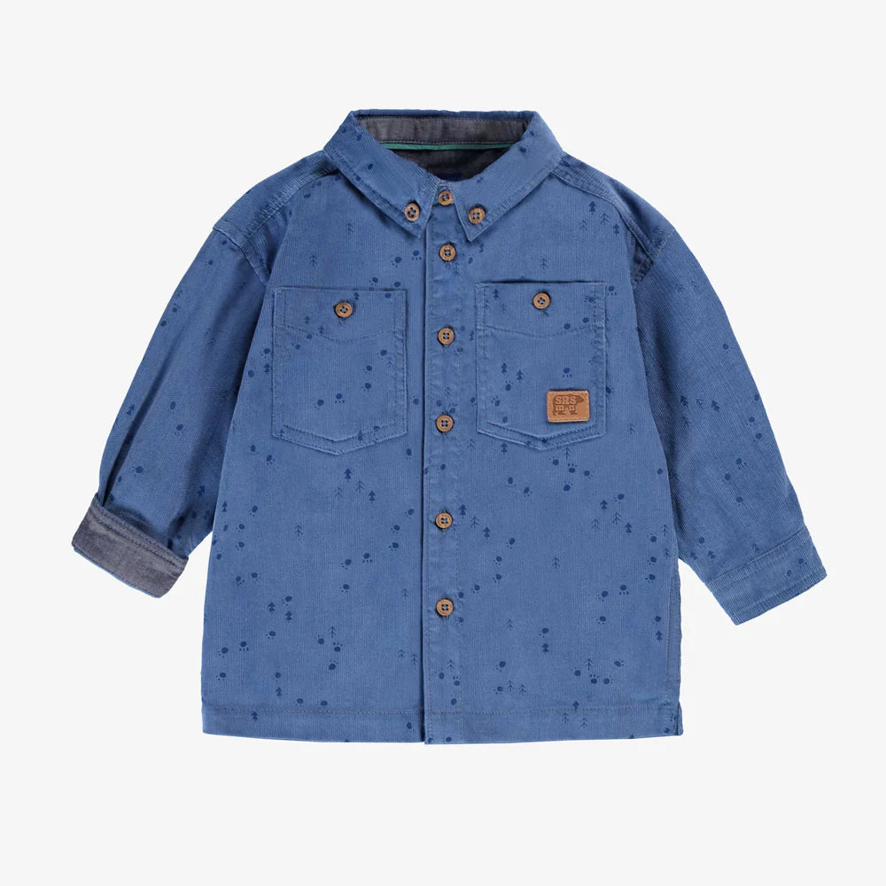 Animal Tracks Baby Button Down Corduroy Shirt