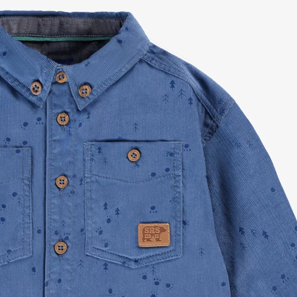Animal Tracks Baby Button Down Corduroy Shirt