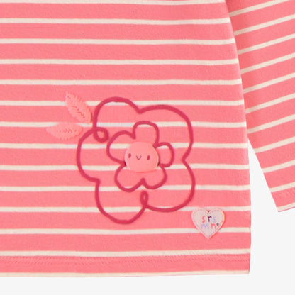 Rose Ruffle Striped Long Sleeve Baby Shirt