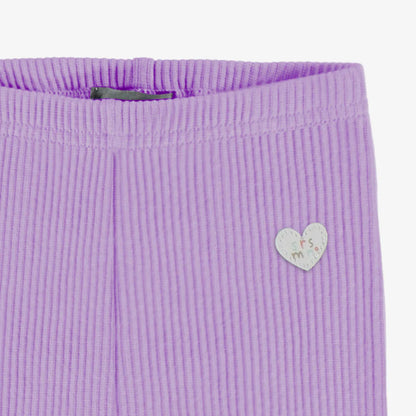 Violet Ribbed Baby Leggings