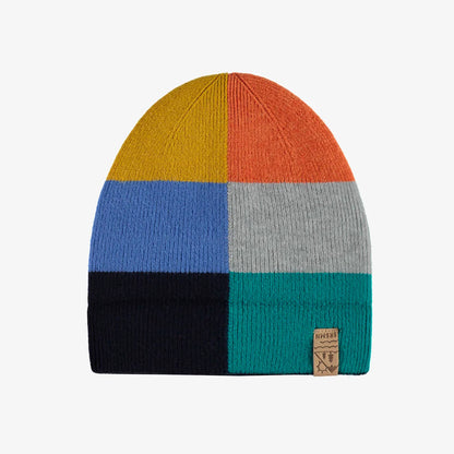 Black Colourblock Knit Beanie