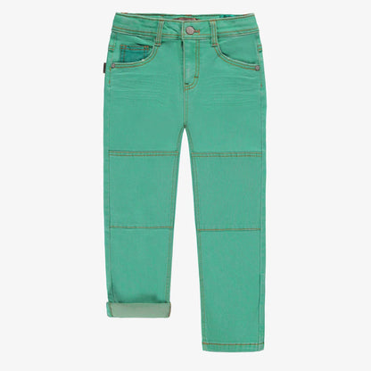 Turquoise Stretch Denim Pants
