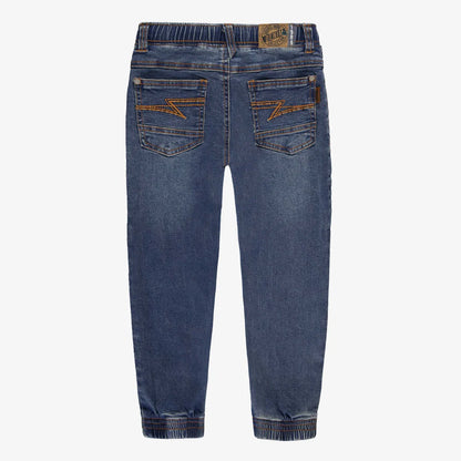 Dark Blue Wash Denim Joggers