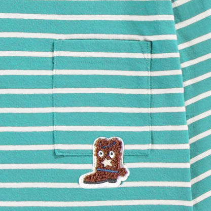 Turquoise Striped Long Sleeve Shirt