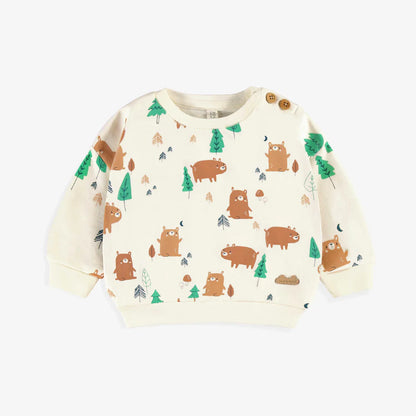 Forest Bears Crewneck Baby Sweater