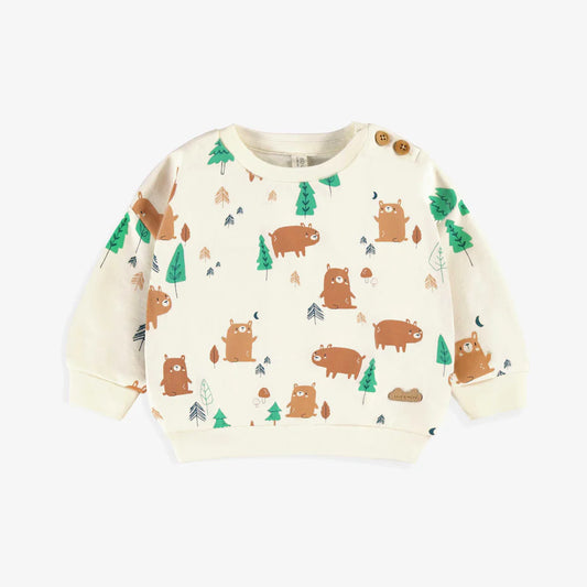 Forest Bears Crewneck Baby Sweater