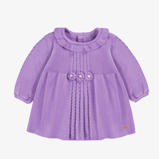 Violet Knit Baby Dress