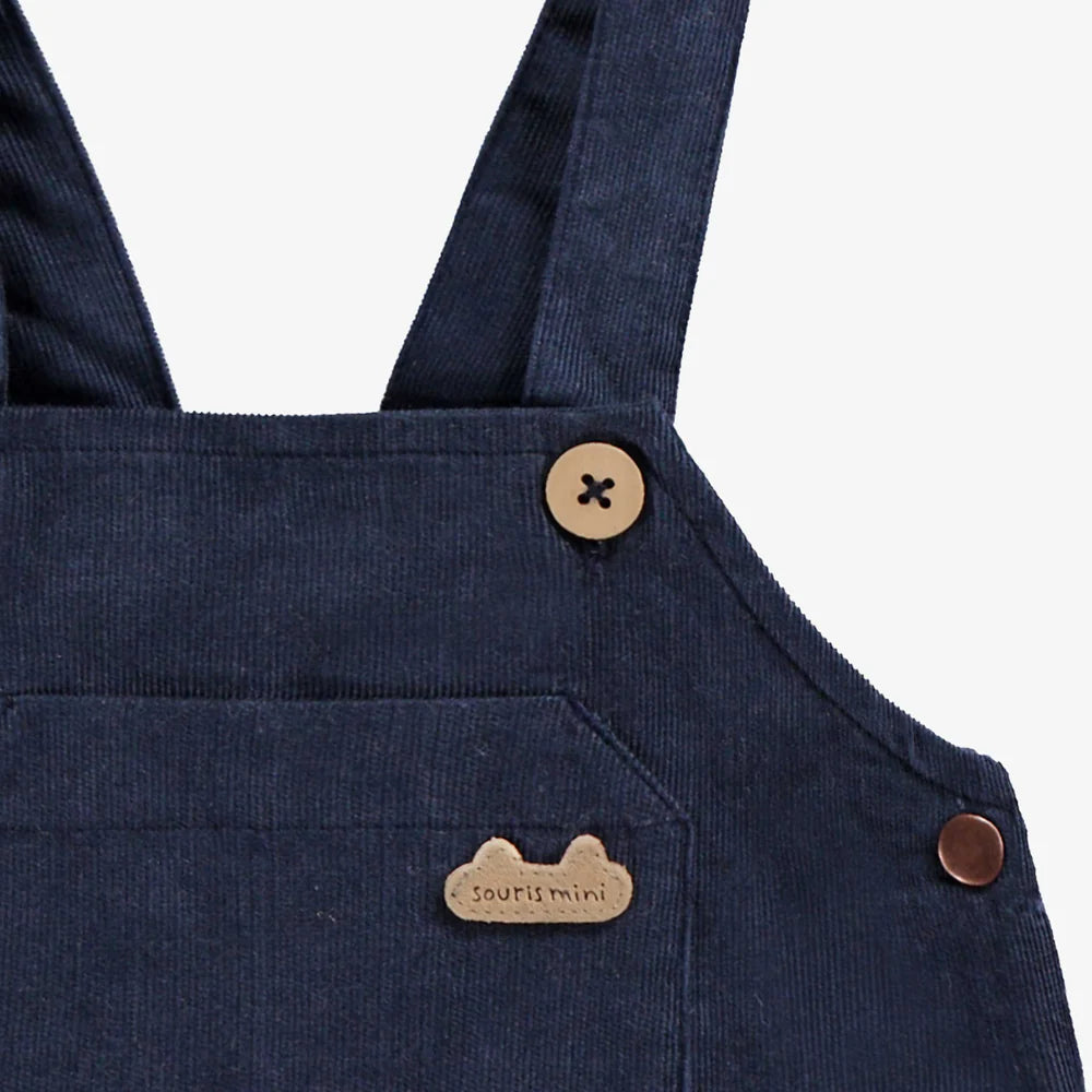 Navy Corduroy Baby Overalls