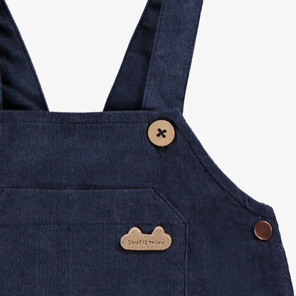 Navy Corduroy Baby Overalls