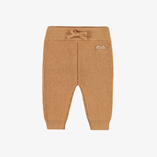 Beige Knit Baby Pants