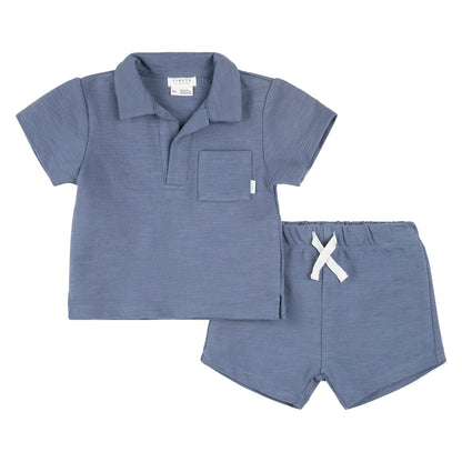 Royal Blue Organic Terry Short Set