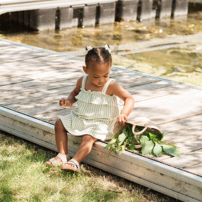 Fern Stripe Terry Dress & Bloomer Set