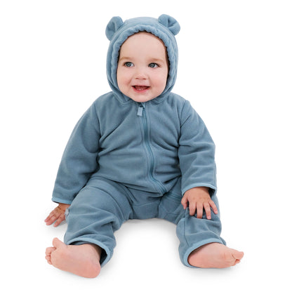 Stormy Blue Baby Fleece Bunting Suit