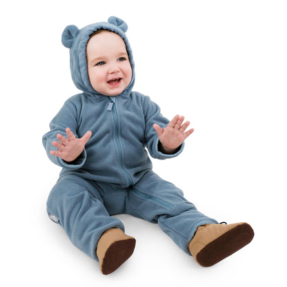 Stormy Blue Baby Fleece Bunting Suit