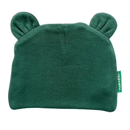 Organic Cotton Baby Bear Hat- Emerald