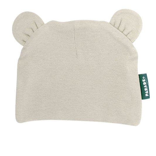 Organic Cotton Baby Bear Hat- Natural