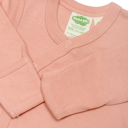 Organic Essentials Wrap Gown- Dusty Pink