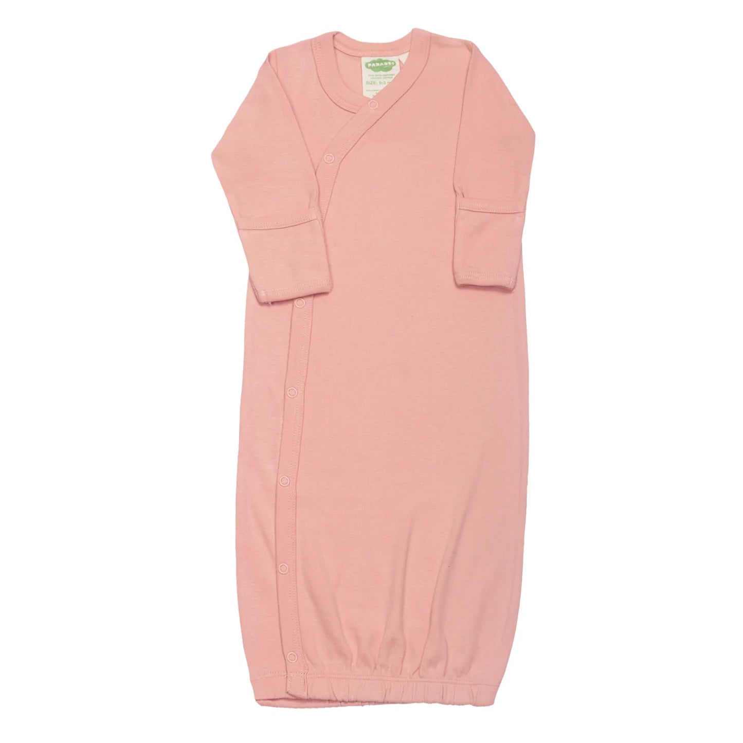 Organic Essentials Wrap Gown- Dusty Pink