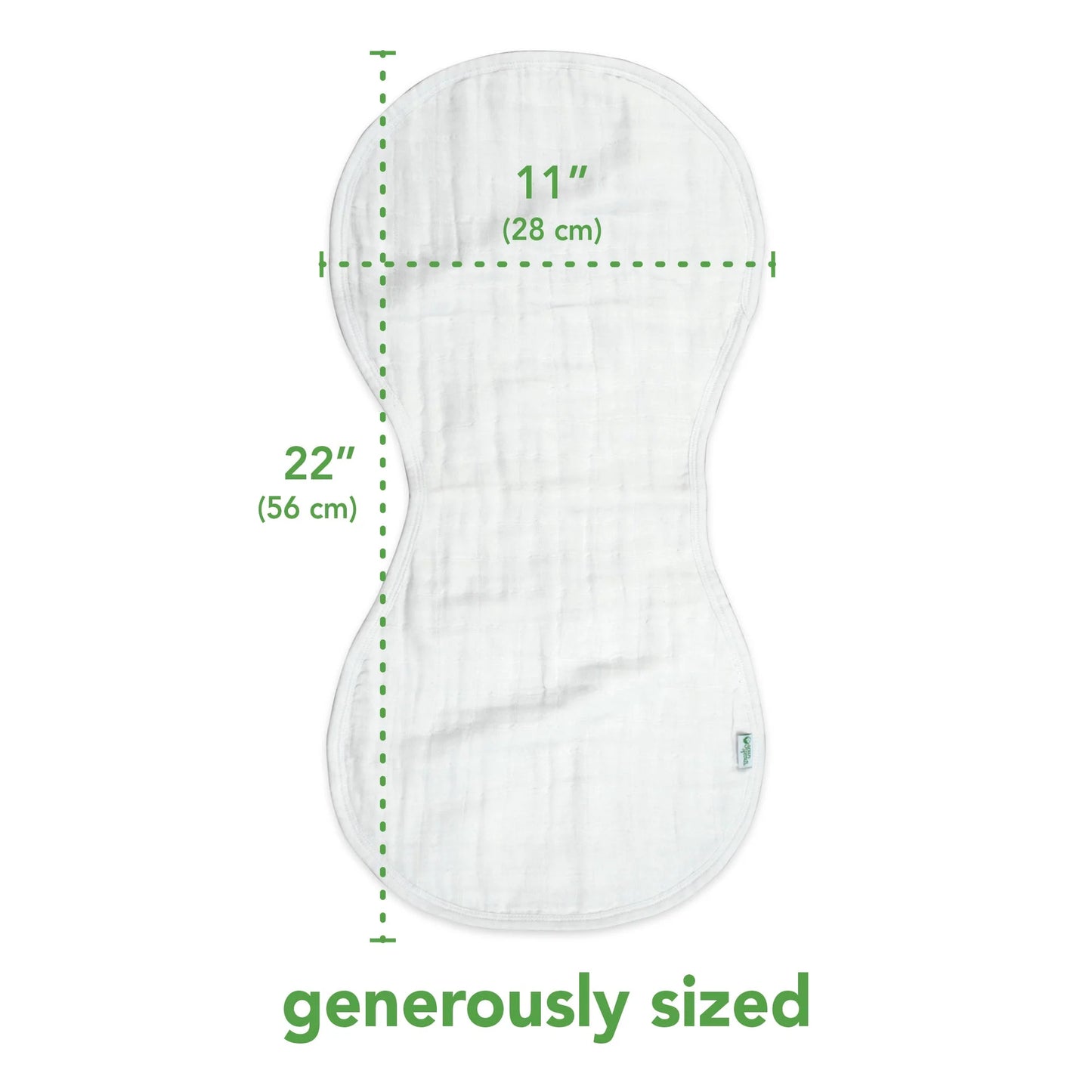 Organic Cotton Muslin Burp Cloths 3pk.- Blue