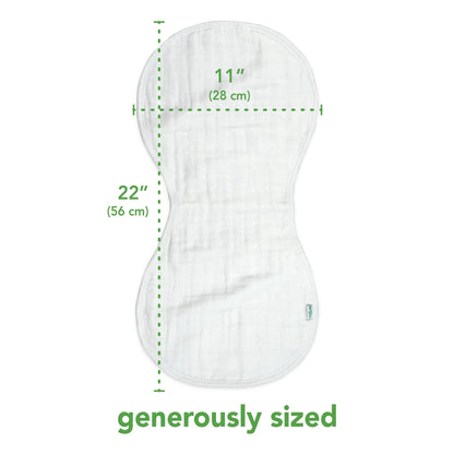 Organic Cotton Muslin Burp Cloths 3pk.- Blue