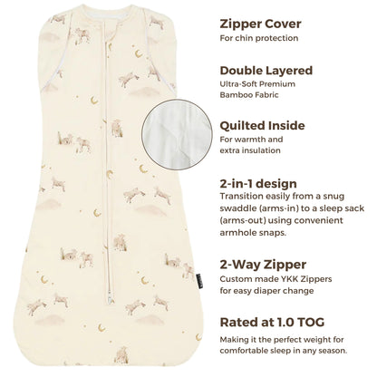 1.0 TOG Convertible Swaddle Sack- Little Lambs