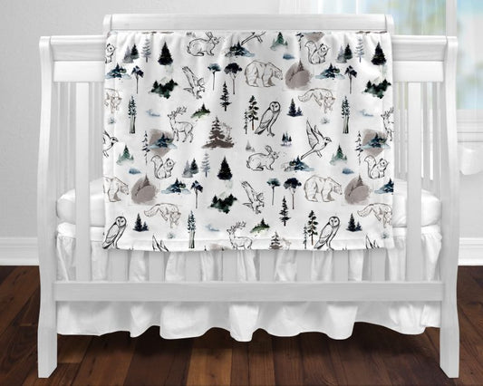 Minky Soft Blanket- Winter Forest