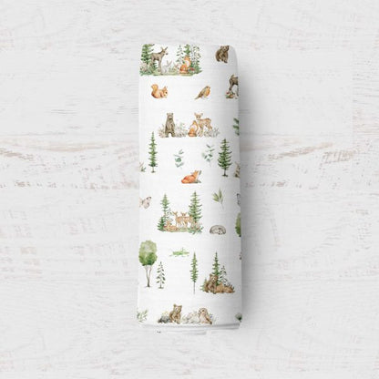 Bamboo Muslin Swaddle Blanket- Living Forest