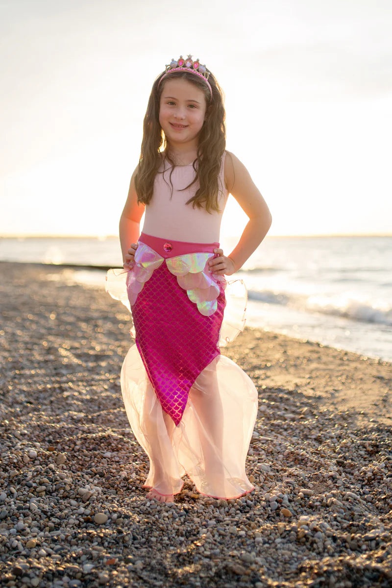 Mermaid Glimmer Pink Skirt & Tiara