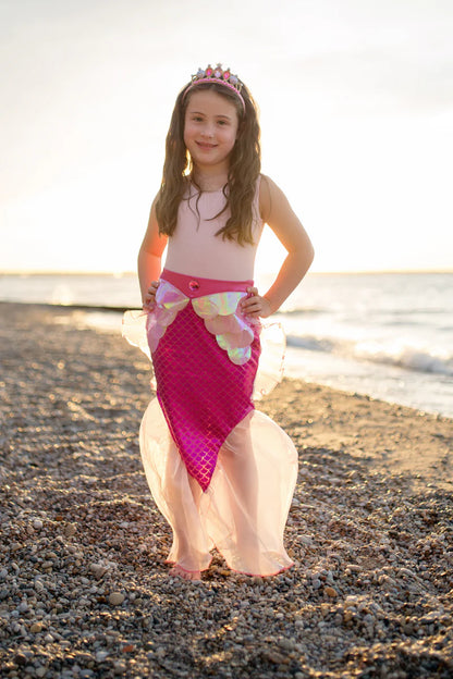 Mermaid Glimmer Pink Skirt & Tiara