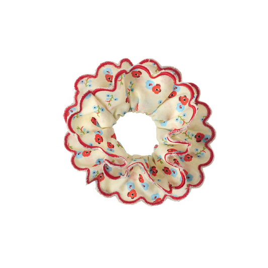 Martha Ditsy Scalloped Scrunchie
