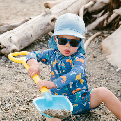Sun Soft Cotton Baby Cap- Stormy Blue