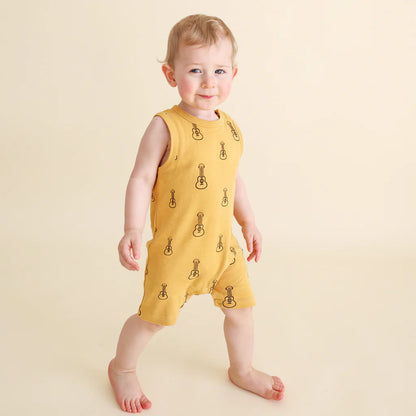 Organic Tank Romper- Ukuleles