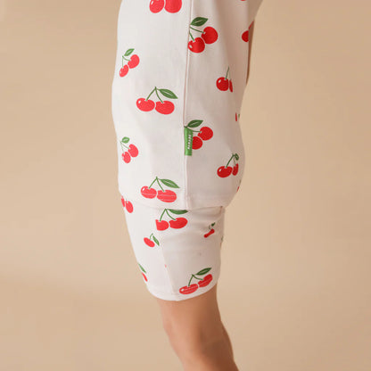 Organic Kids Shortie Pajamas- Cherries