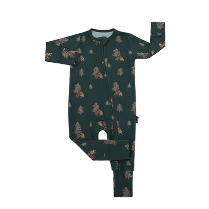 Bamboo Footless Zipper Sleeper- Owls