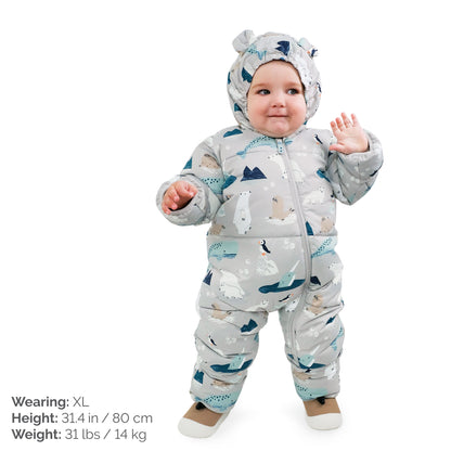 Toasty-Dry 1pc. Baby Snowsuit- Polar Pals