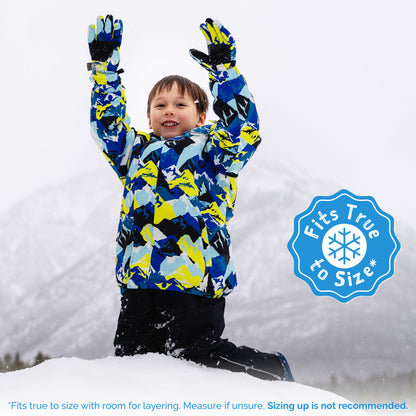 Kids Ski Jacket- Neon Peaks