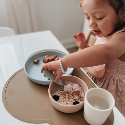 Toddler Silicone/Steel Cutlery Set- Leaf