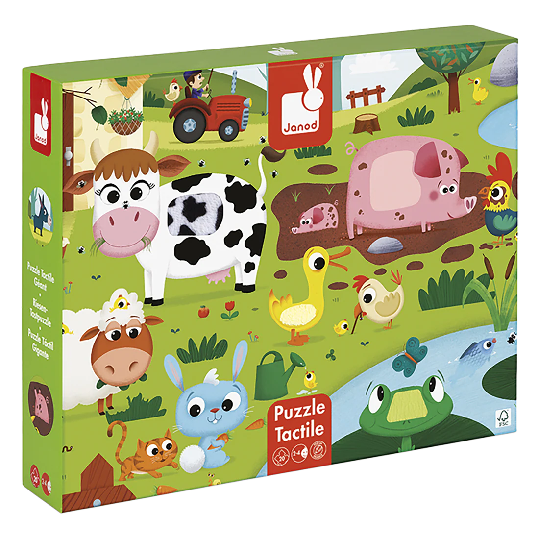 20pc. Touch-and-Feel Puzzle- Farm