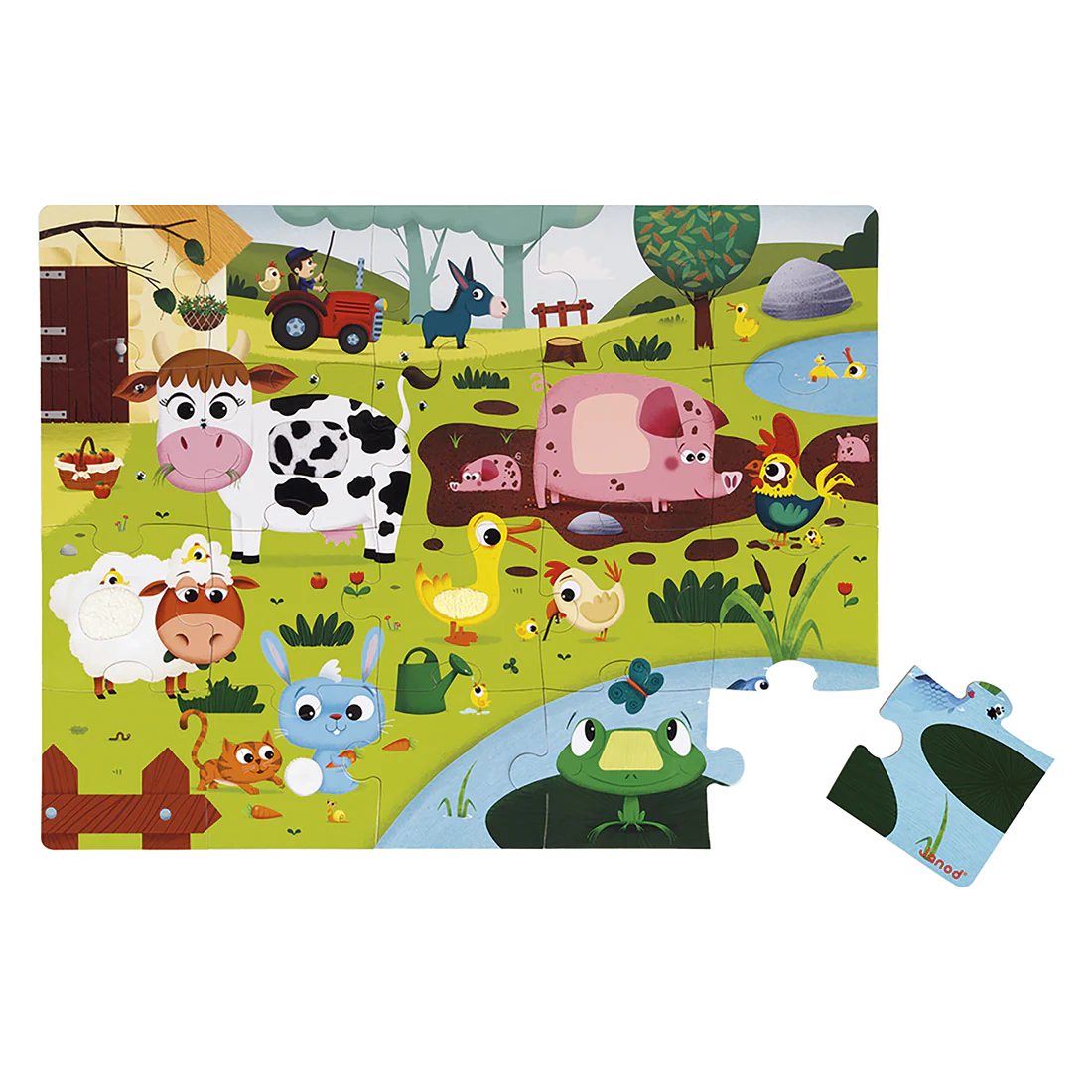 20pc. Touch-and-Feel Puzzle- Farm