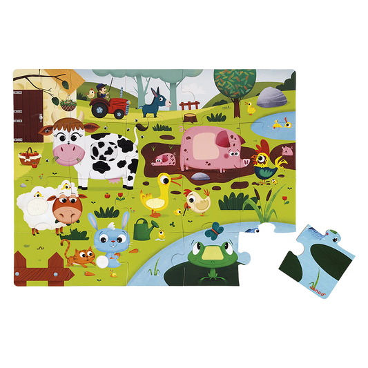 20pc. Touch-and-Feel Puzzle- Farm