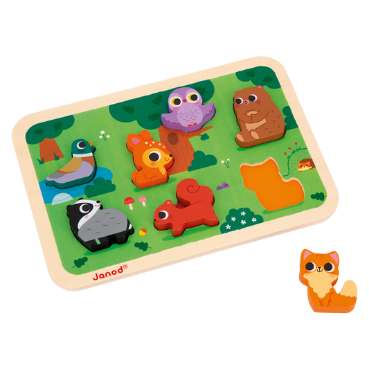 Wooden Chunky Puzzle- Forest