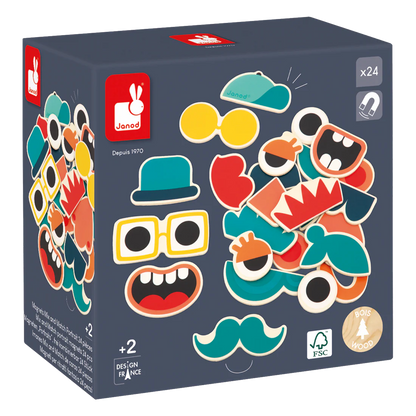 Wooden Mix and Match Portrait Magnet Set