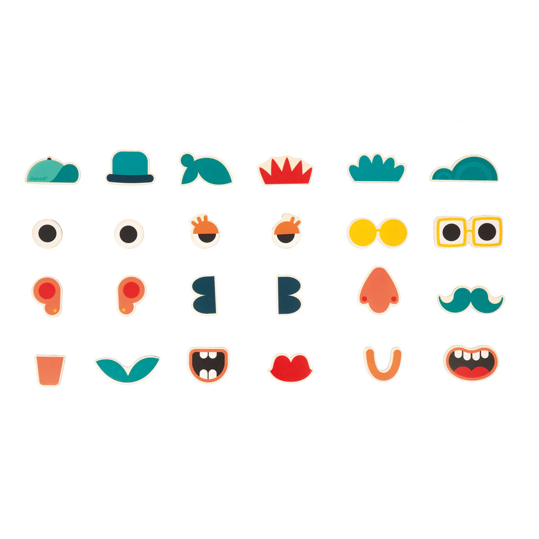 Wooden Mix and Match Portrait Magnet Set