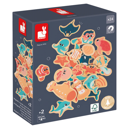 Wooden Sea Life Magnet Set