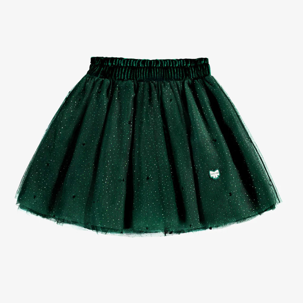 Forest Green Sparkle Tulle Skirt