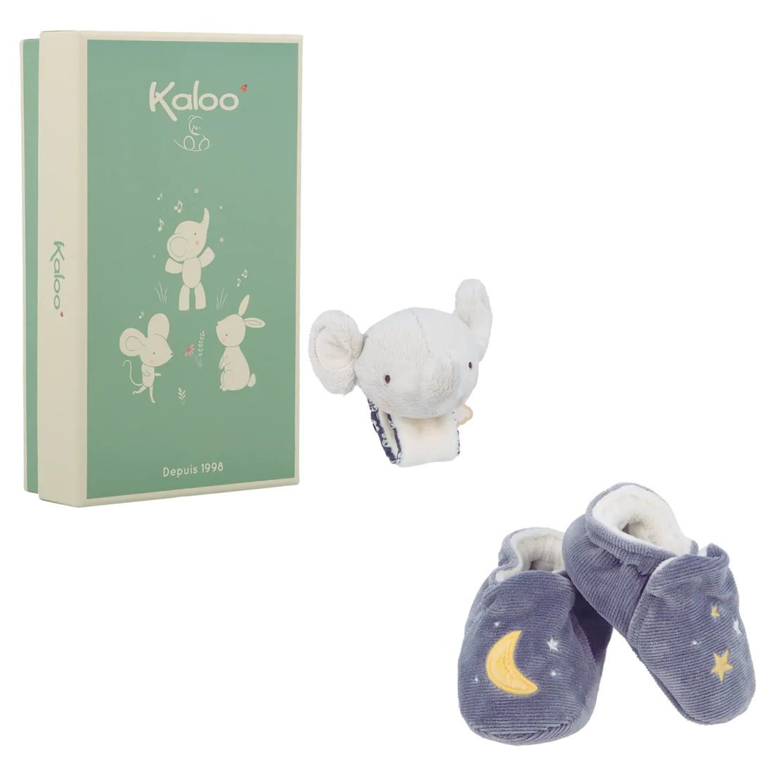 Elephant Bell Bracelet & Slipper Gift Set