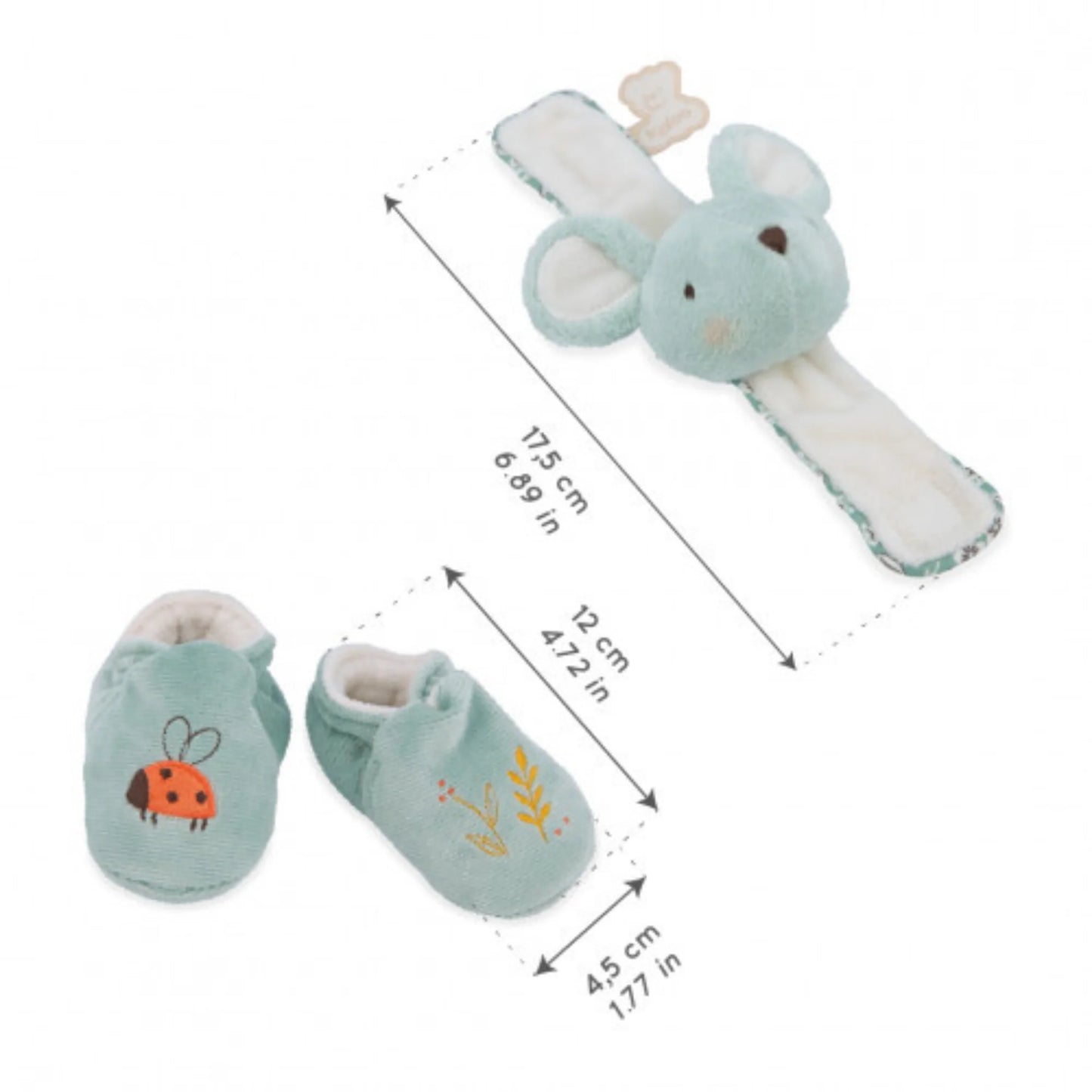 Mouse Bell Bracelet & Slipper Gift Set