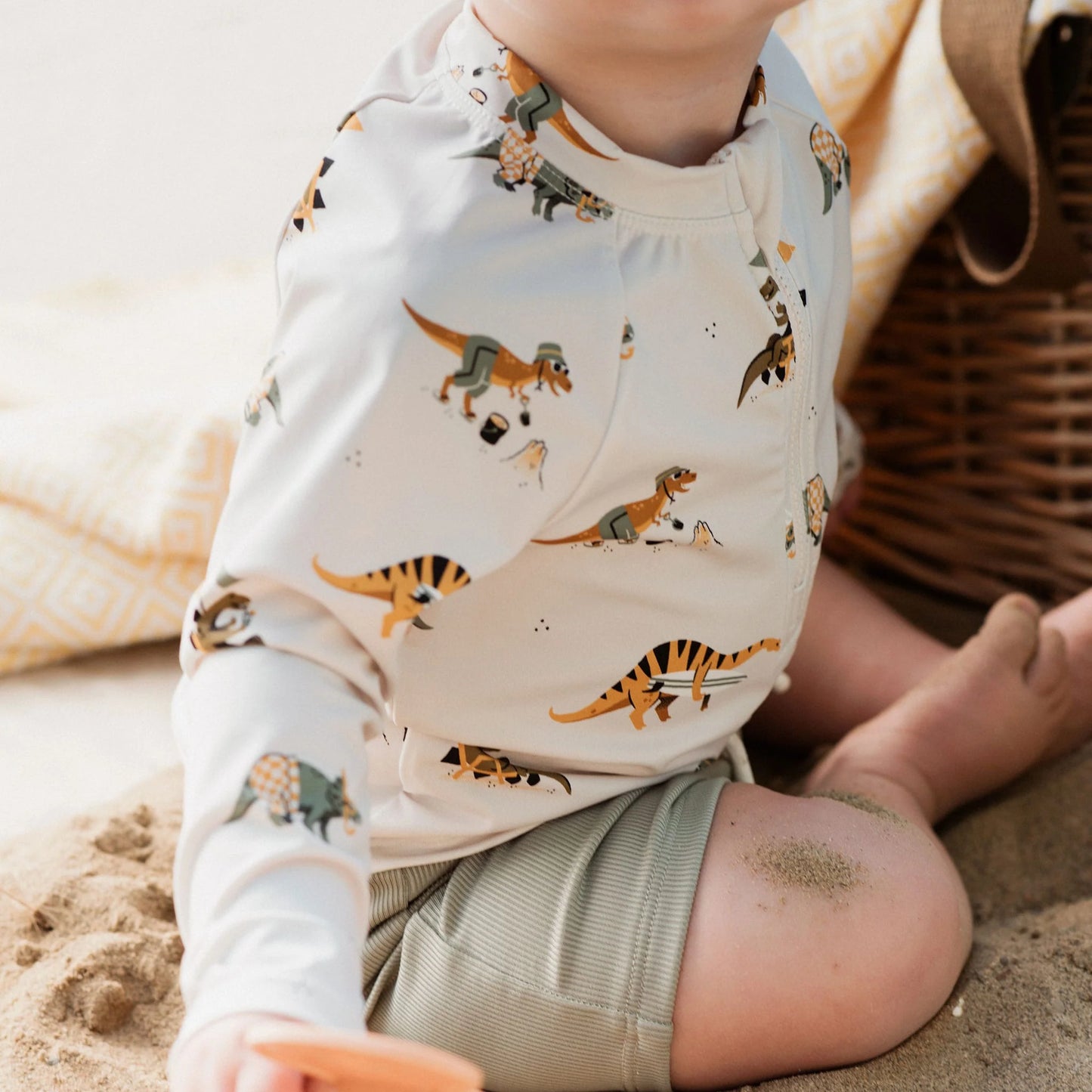 Beach Dinos Baby Rashguard Set